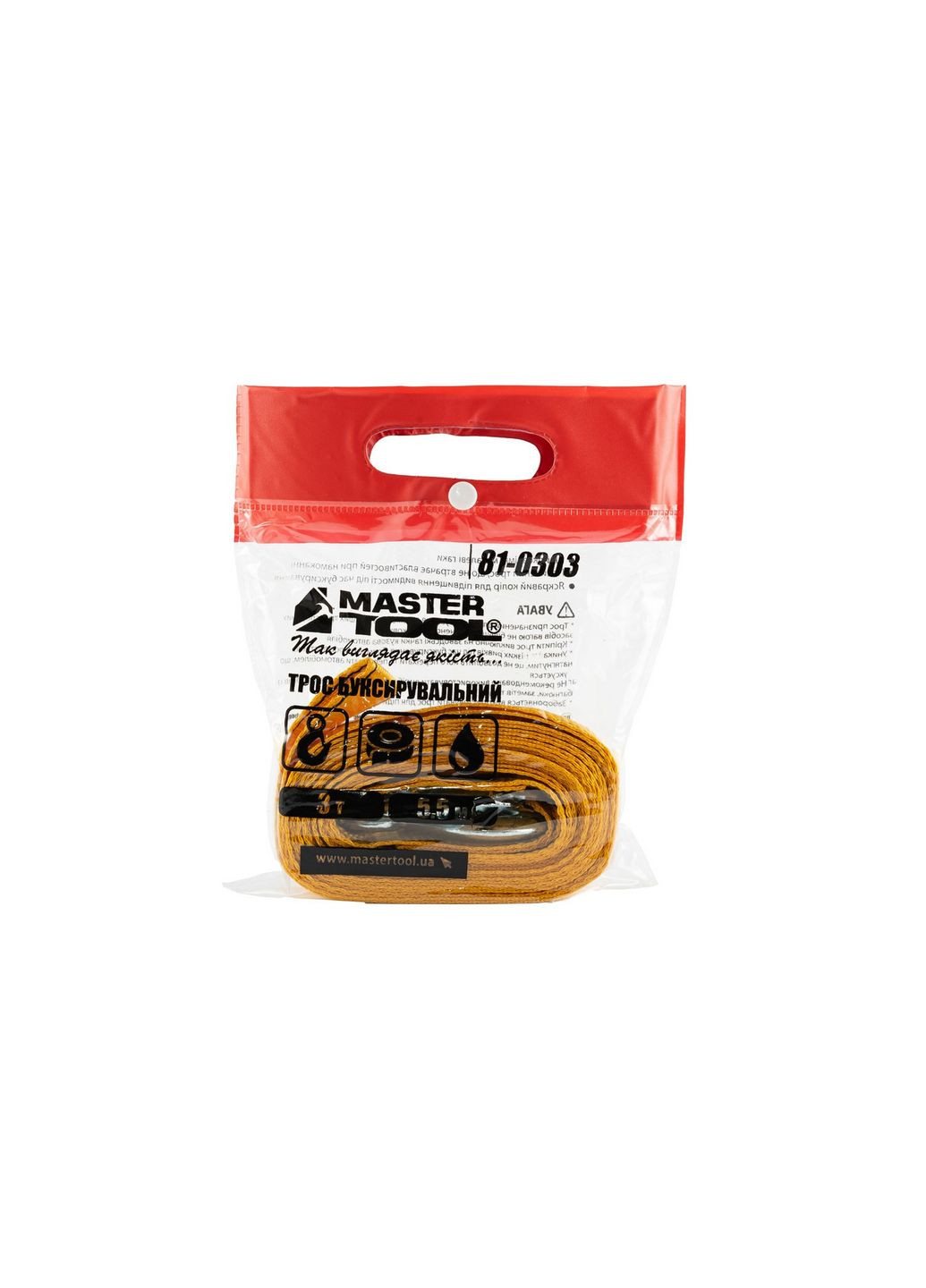 Трос буксировочный 3 т 5.5 м 50 мм полиэстер 81-0303 Mastertool (364121289)