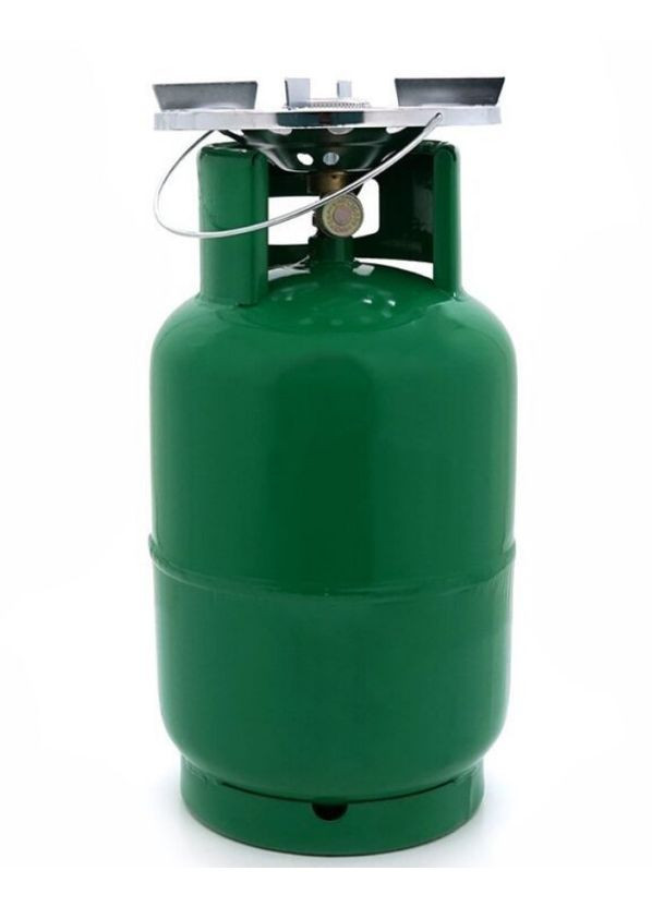 Комплект газовий балон 12 л і пальник для кемпінгу та відпочинку Зелений (2104618808) No Brand (370605117)