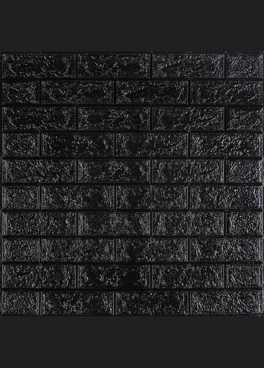 3D панель самоклеющаяся 700x770x3мм кирпич Черный (019-3) SW-00000584 Sticker Wall (315791370)