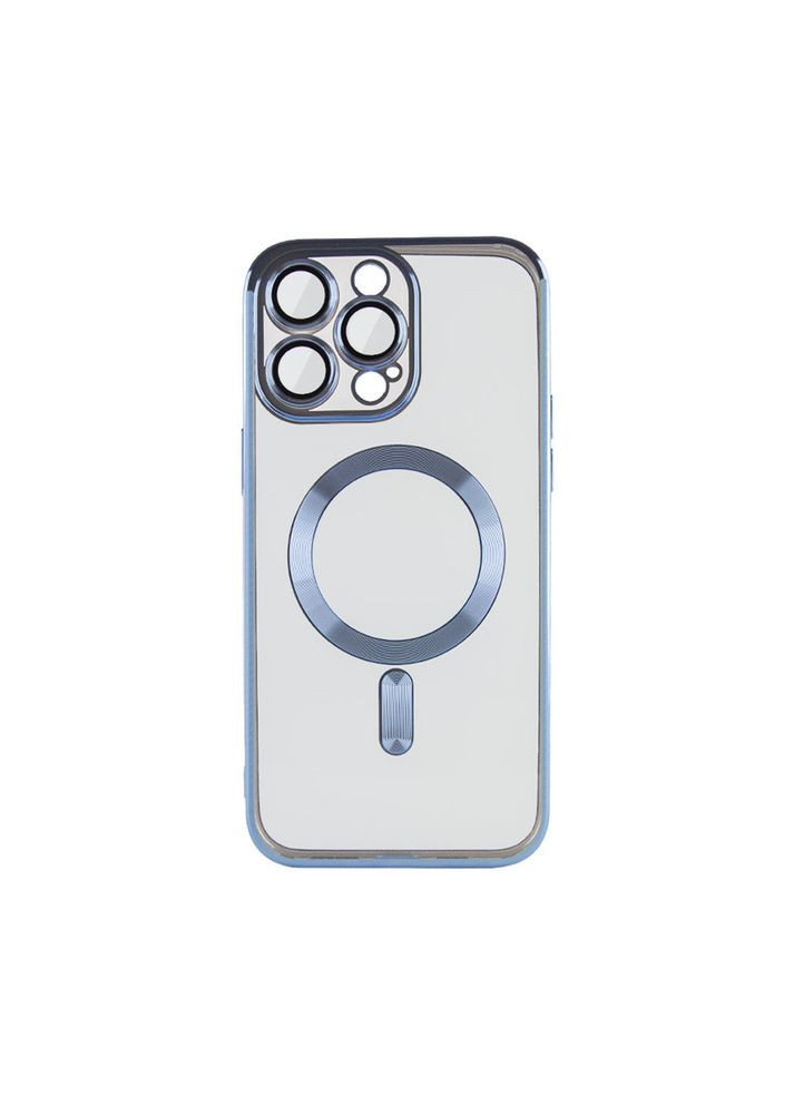 Чохол TPU Metallic with Magsafe з закритою камерою для iPhone 15 Plus Голубий Wave (293504607)