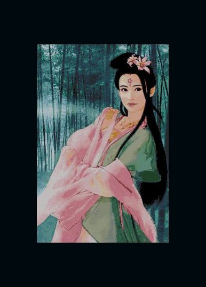 Набор для вышивки крестиком. Размер: 40*60 см Очаровательная японка Лоскуток (315362141)