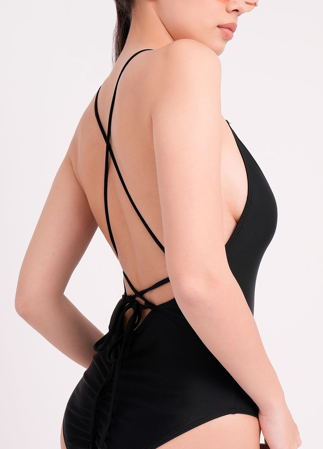 Черный купальник слитный Daria Karpiuk