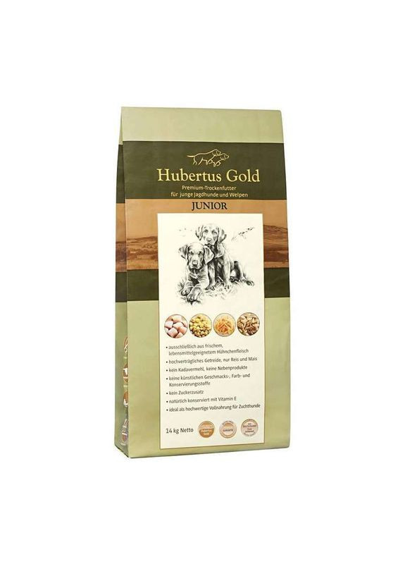 Сухой корм с мясом птицы для щенков и юниоров Junior - 14 кг Hubertus Gold (363618966)