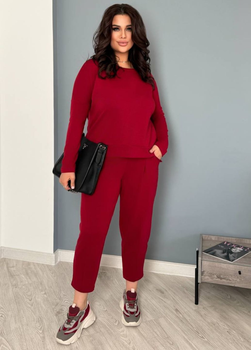 Женский однотонный костюм из двунитки Allthings (323196984)