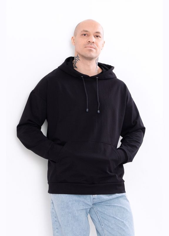 Чорний демісезонний худі чоловічий (p-13604) Носи своє