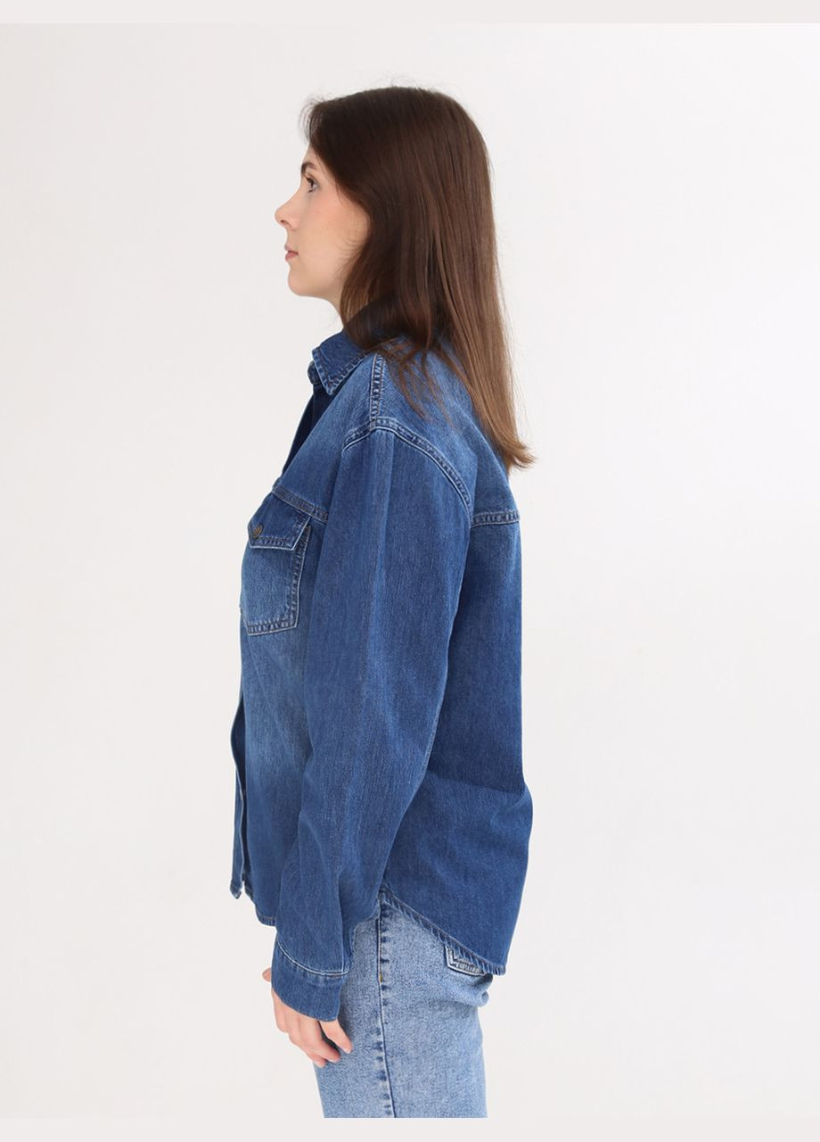Сорочка жіноча синя джинсова пряма Whitney пряма (293971928)