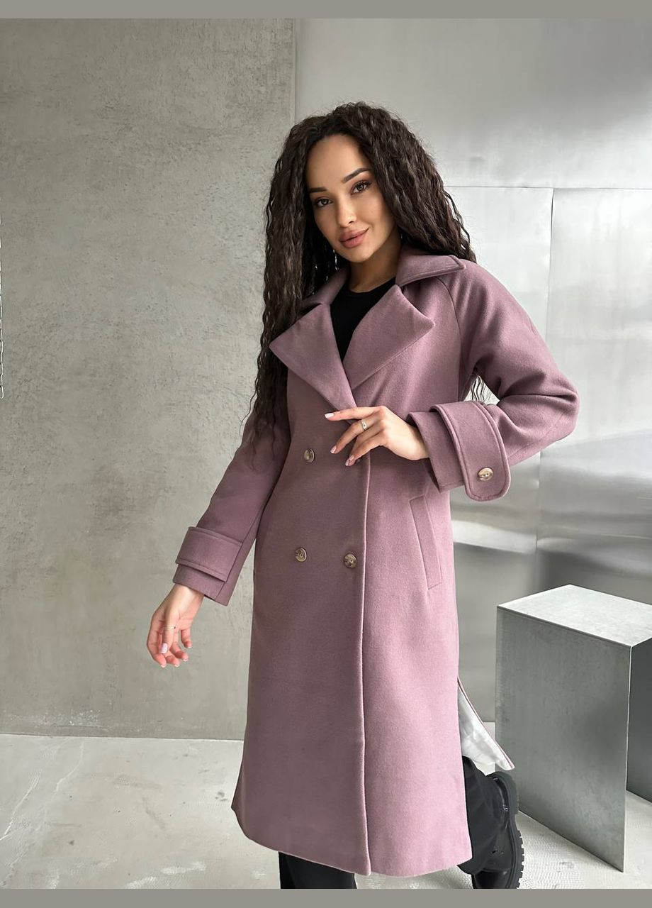 Рожева демісезонна пальто класичне 019 Zarema