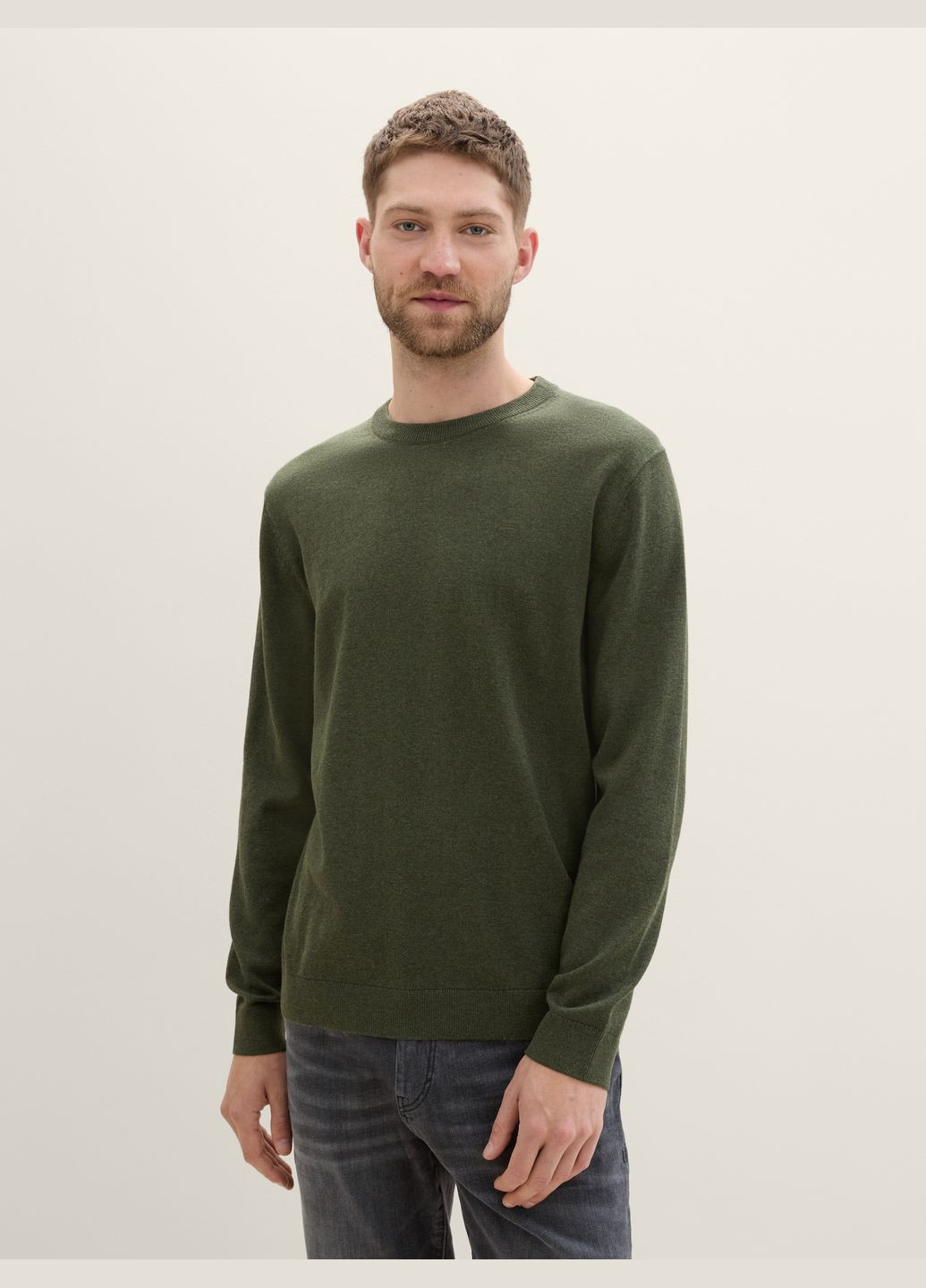 Темно-зелений демісезонний джемпер Tom Tailor