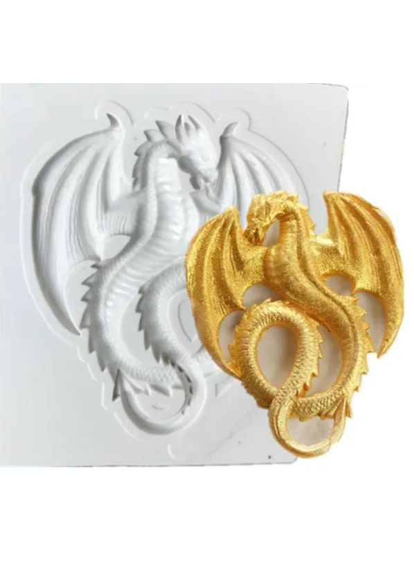 Молд силіконовий Дракон 51 на 62 мм сірий Jannet молди (351480450)