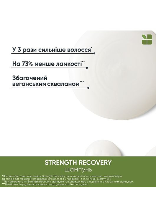 Шампунь для укрепления поврежденных волос Strenght Recovery Shampoo 400ml (1176791-31642710) Biolage (368621258)