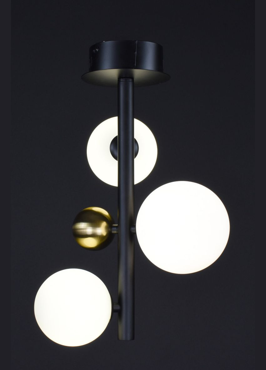 Люстра стельова на 3 лампочки 27313 Чорний 39х25х25 см. Sunnysky (364755598)