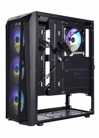 Корпус BOREY Black, без БЖ, Mini Tower, ATX, Mini ITX, 1хUSB 3.0, 2хUSB 2.0, 390x190x440 мм, 4.35 кг (BOREY_F5NU3) QUBE (330030369)