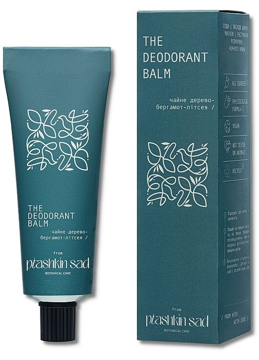 Бальзам-дезодорант "Чайное дерево-бергамот-литсея" Botanical Care The Deodorant Balm 50ml. Ptashkin Sad (368887565)