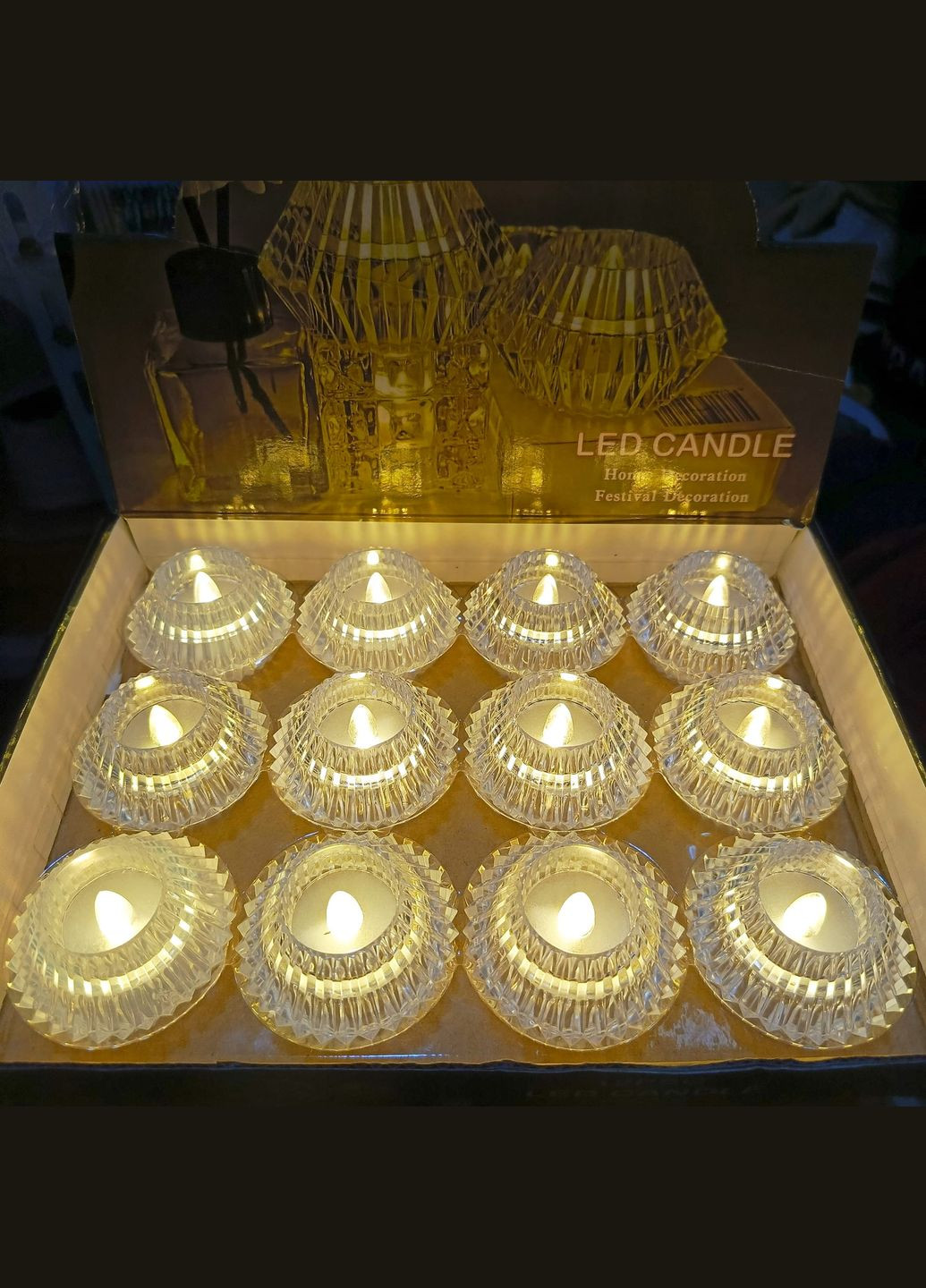 Светодиодные свечи "Лампадка", белые (12 шт.) No Brand (316802167)