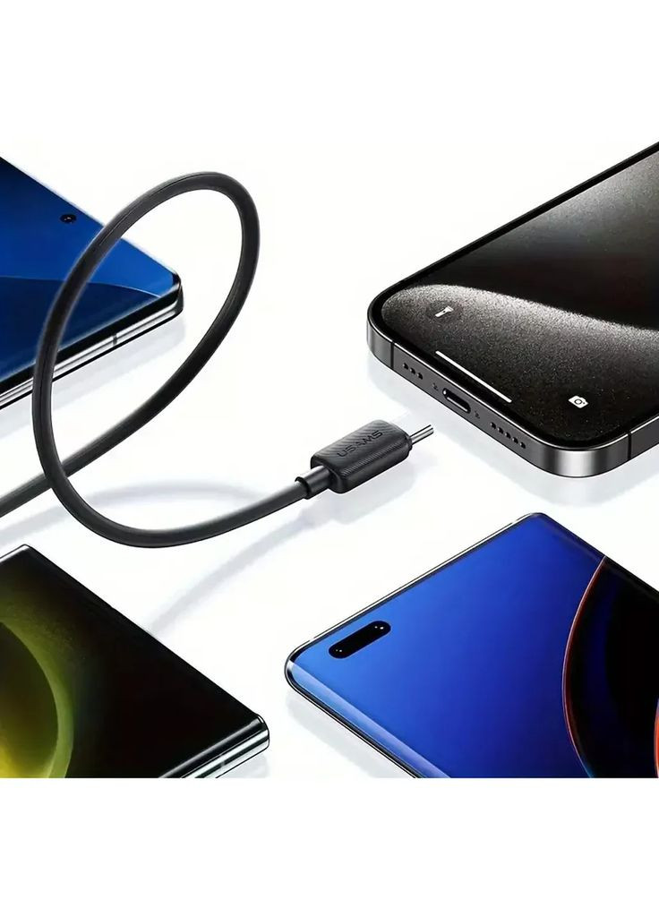 Кабель 60W Striped Data Cable Type-C To Type-C-KY Series 2M (SJ696USB01) USAMS US-SJ696 (372682487)