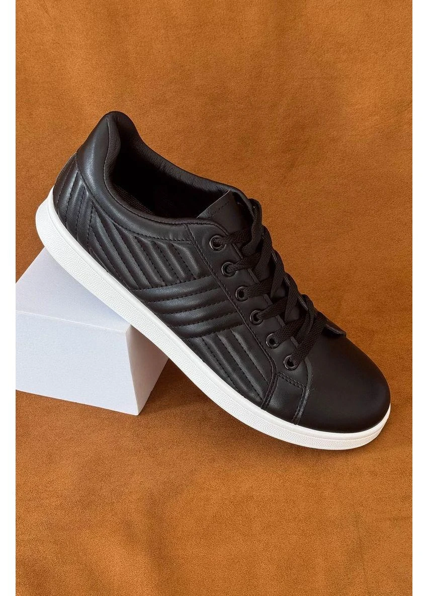 Черно-белые кеды мужские, цвет черный, 240r222 No Brand