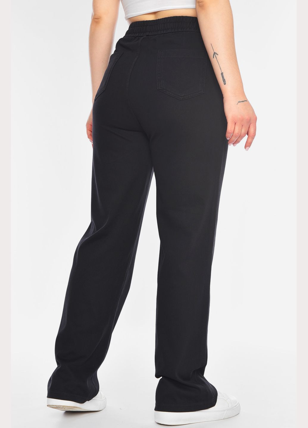 Штани жіночі розкльошені чорного кольору Let's Shop (322812372)