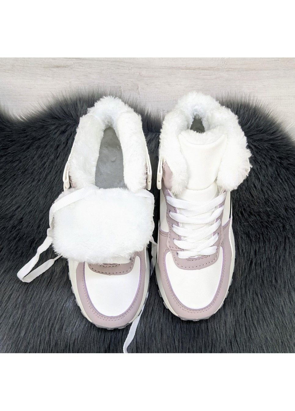 Зимние ботинки женские зимние спортивного типа Comfort из искусственной кожи