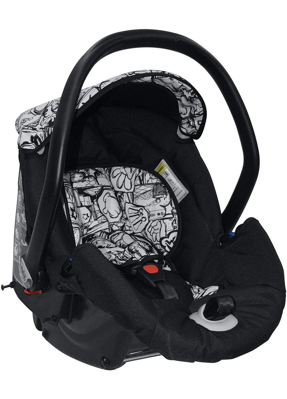 Коляска 3 в 1 DINAMICO UP SMART, черная рама, цвет чернобелое граффити (897T/V90/990/782K) CAM (307836155)