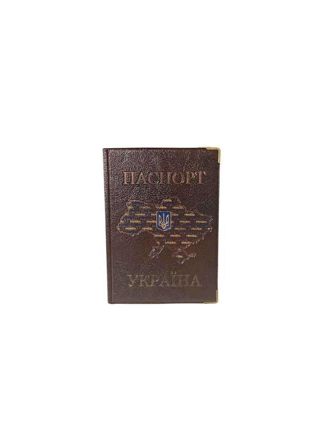 Обложка для паспорта 131-Ра Украина КАРТА герб, кожзам ТМ Люкс Колор (334348557)