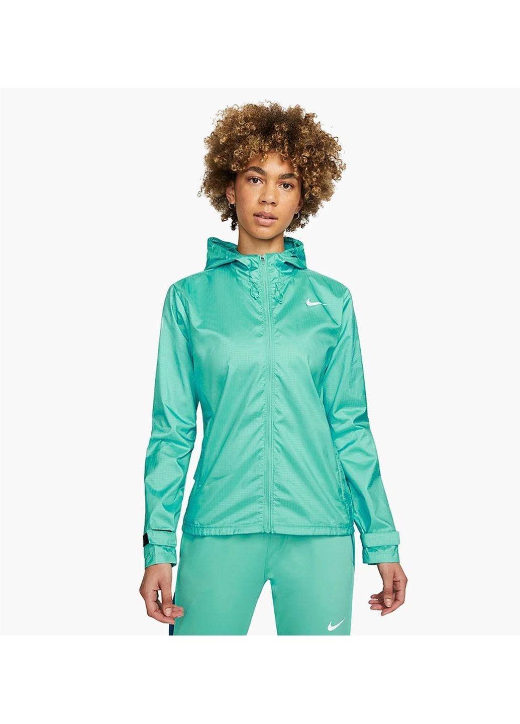 Бірюзова куртка жіноча essential jacket turquoise Nike