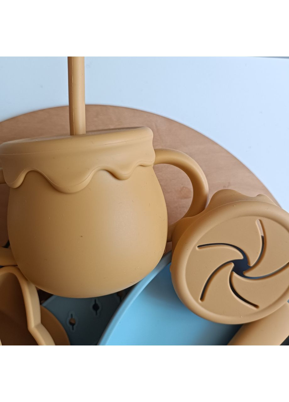 Набір силіконового посуду для першого прикорму з гризунцем і формою для морозива (0369) No Brand (368999937)