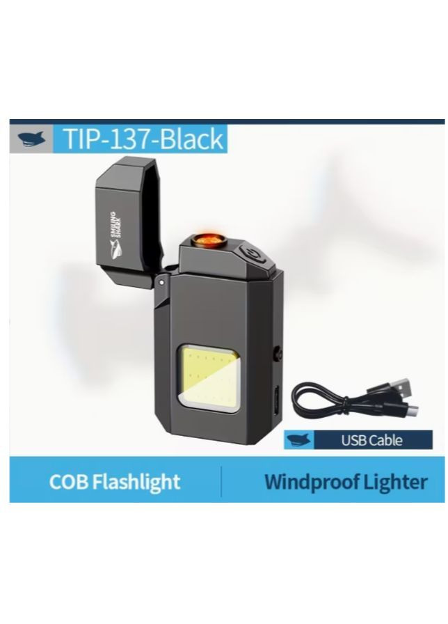 Запальничка з ліхтариком з USB-зарядкою Smiling Shark USB-зарядка (369966577)