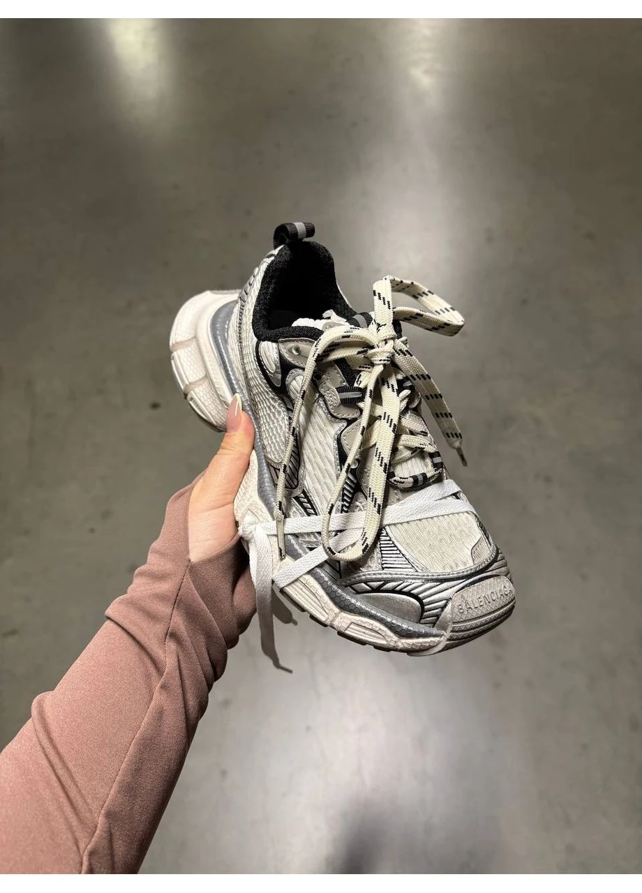 КРОССОВКИ ЖЕНСКИЕ BALENCIAGA 3XL WHITE BLACK БАЛЕНСИАГА БЕЛЫЕ No Brand белые демисезоны (391006572)