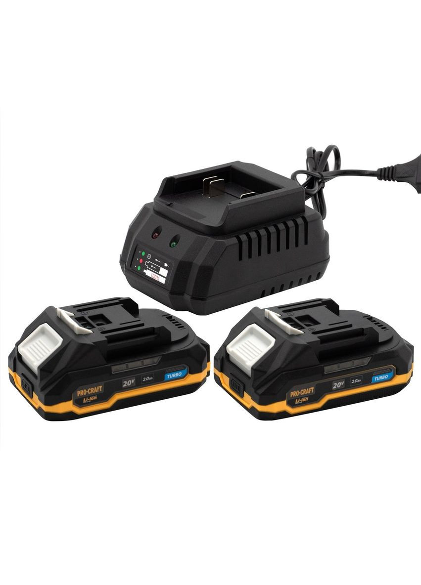 Набір акумуляторів та зарядного пристрою PBC-set1 (20/2 акб та зп) ProCraft (363978108)