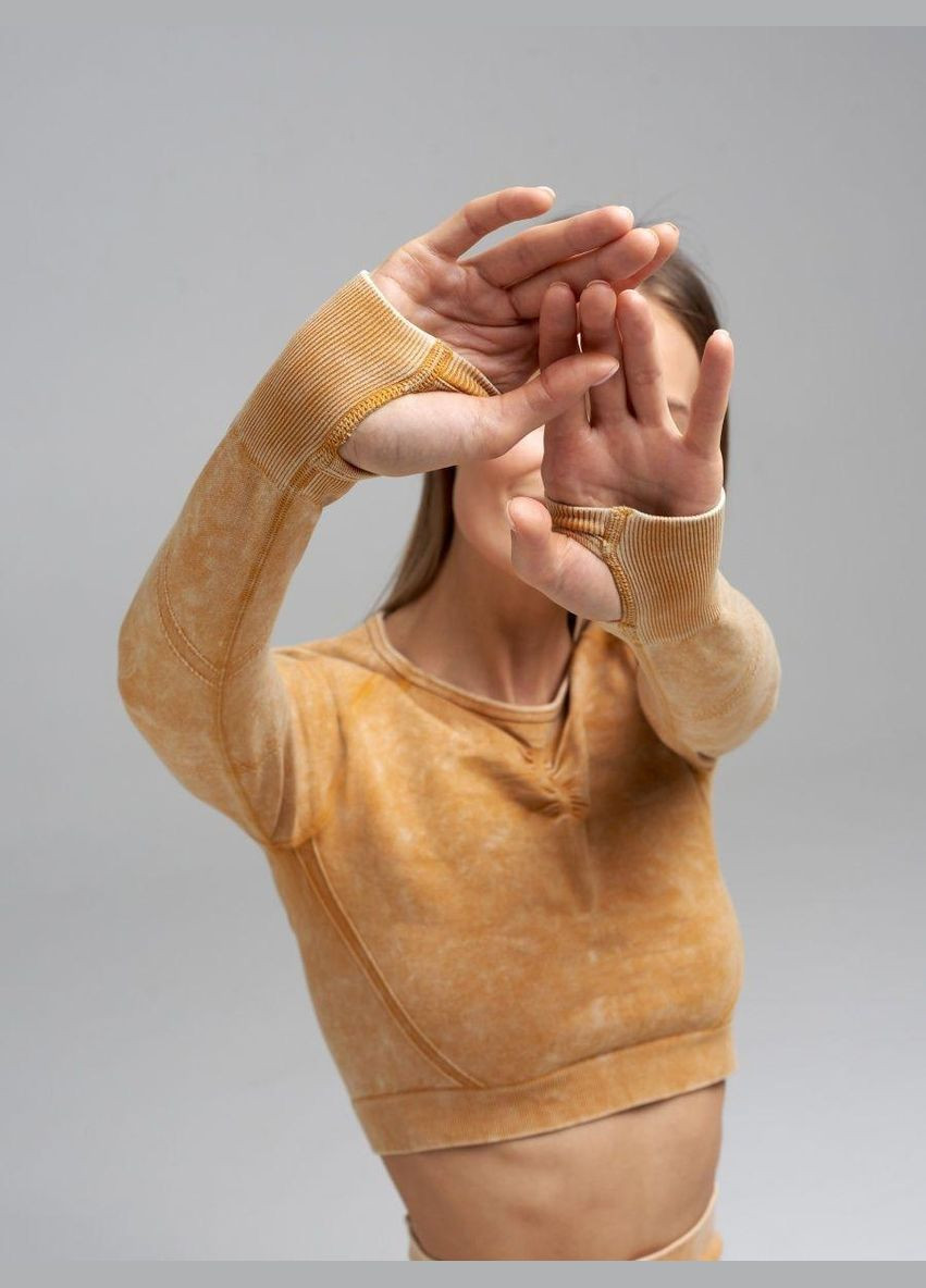 Спортивний костюм двійка (рашгард та легінси) з пуш-ап ефектом жовтого кольору, розмір XS Trends (330756967)