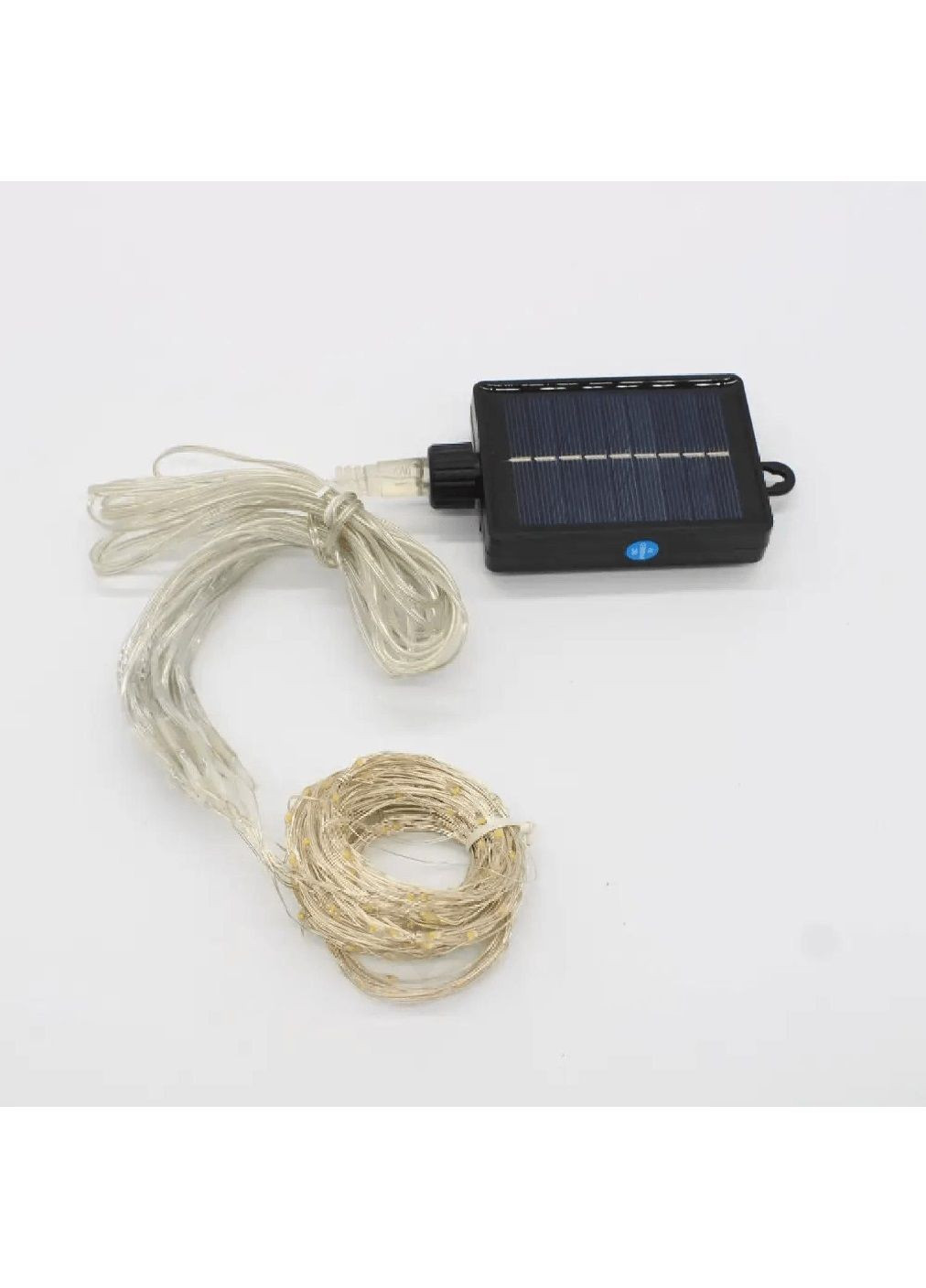 Вулична садова гірлянда нитка роса з живленням від сонячної батареї вологозахистом пультом 3х2,5 м (478638-Prob) Тепла біла Unbranded (307867790)