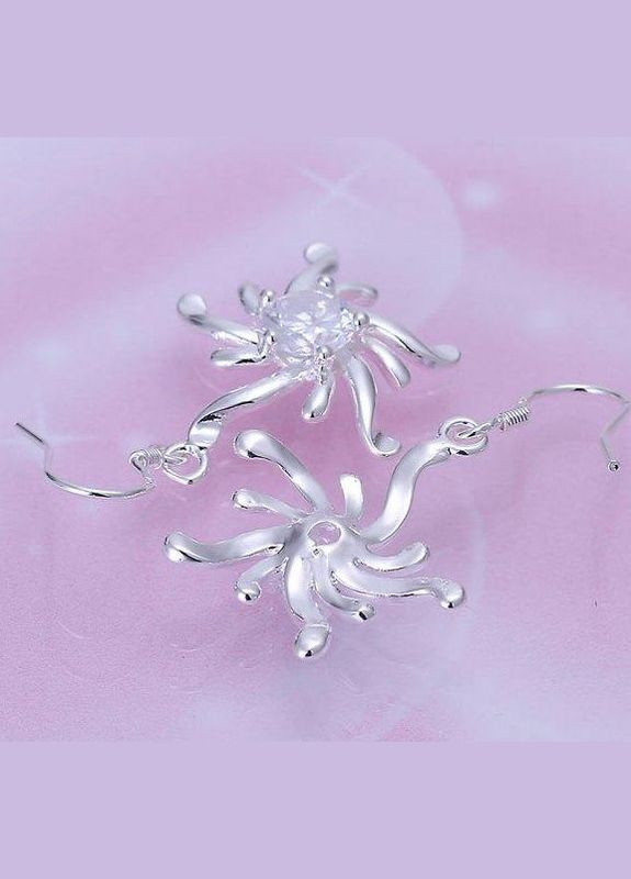 Сріблясті сережки з фіанітами Морські зірки Fashion Jewelry (338431413)