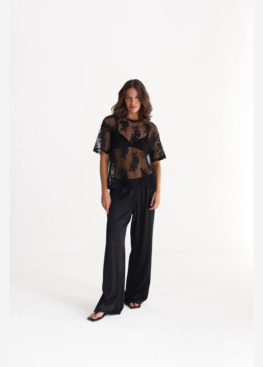 Футболка с кружевом Україна - (340956818)