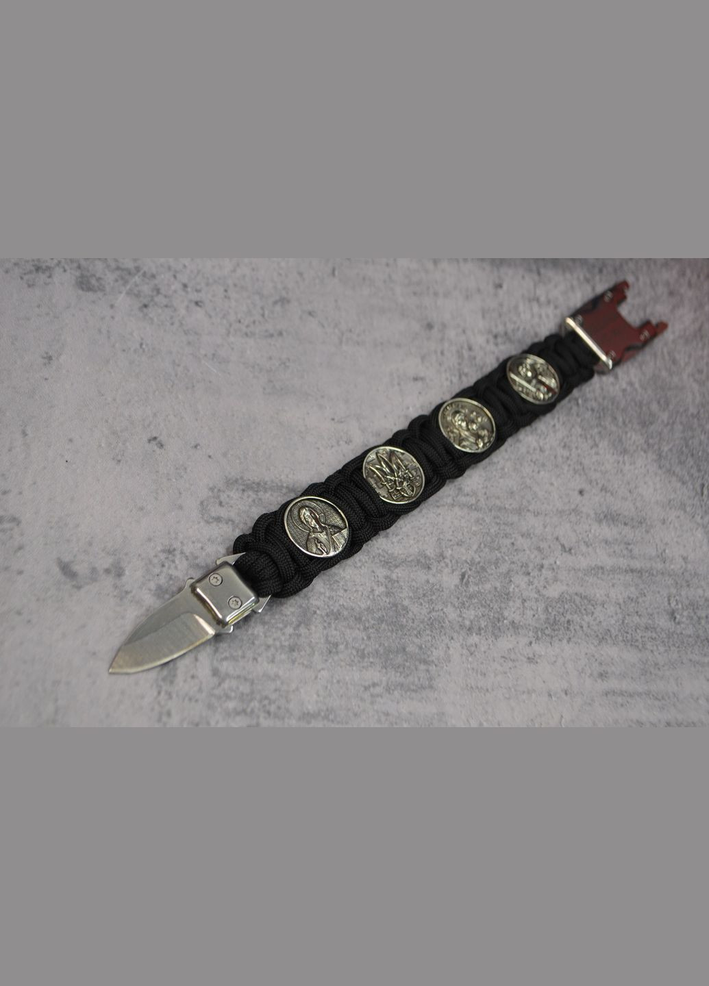 Браслет с гравировкой и образами Девы Марии Иисуса Христа Архангела Михаила и гербом Украины из мельхиора No Brand (355796137)