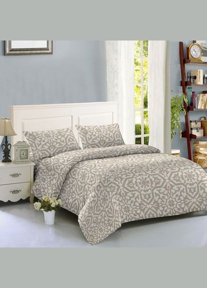 Комплект постільної білизни Євро Grandeco Cream Soho (306714053)