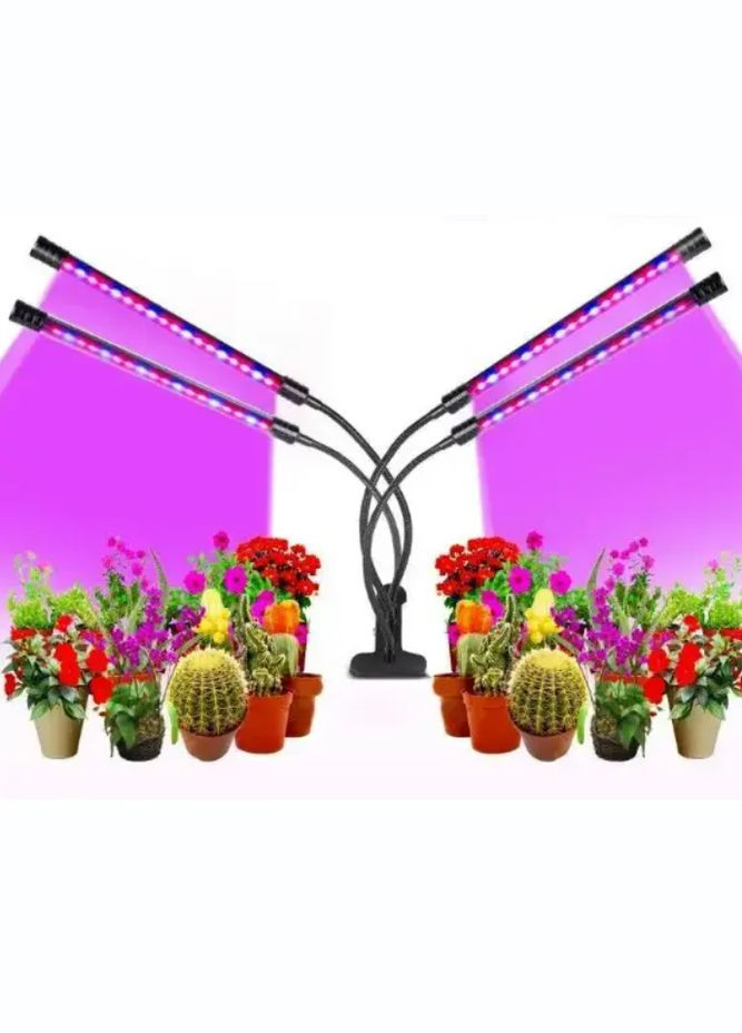 Фитолампа USB для роста растений на 4 лампы, светодиодная LED фито лампа на прищепке светильник для комнатных цветов и рассады No Brand (336517431)