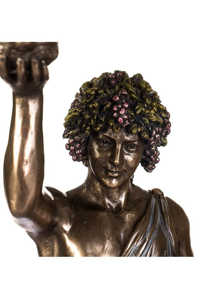 Статуэтка коллекционная бог виноделия Дионис 10х28 см 77406 бронзовое покрытие Veronese (302239451)