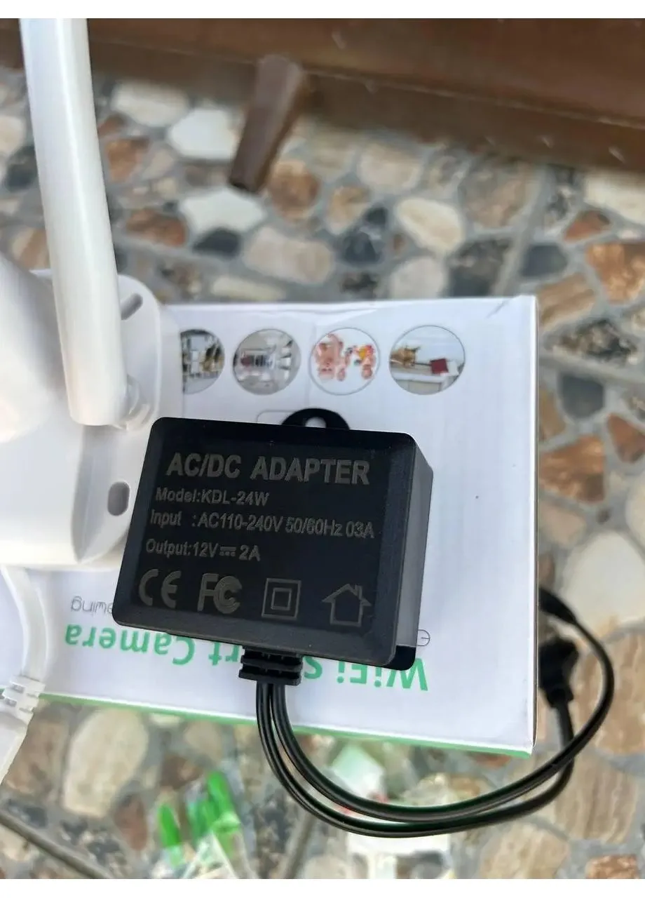 Вулична камера UKC Відеоспостереження WIFI IP бездротова зовнішня поворотна V380 Pro з блоком живлення Digital (386240527)