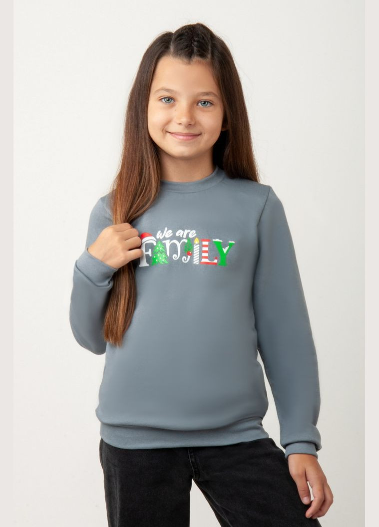 Авекстекс світшот для дівчаток 04-2463-11н 128 см сірий