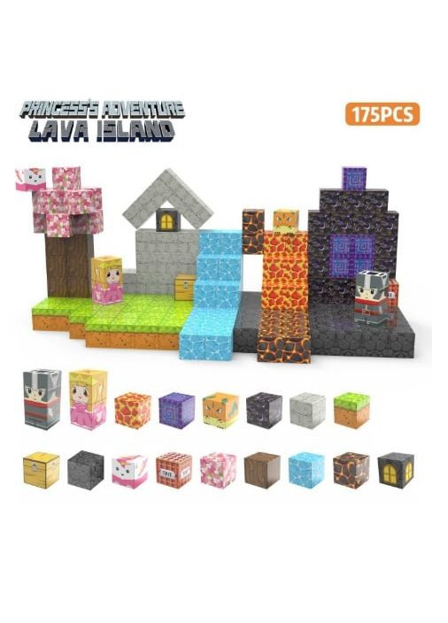 Магнитный конструктор Майнкрафт Сакура Minecraft My World 6681 175 шт No Brand (369153897)