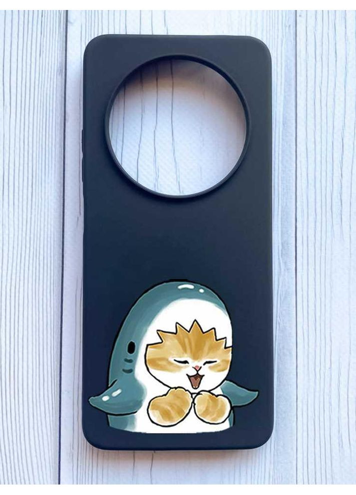 Матовый чехол на Xiaomi Redmi 14C/Poco C75 Котенок акула (принт 376) Creative (355389049)