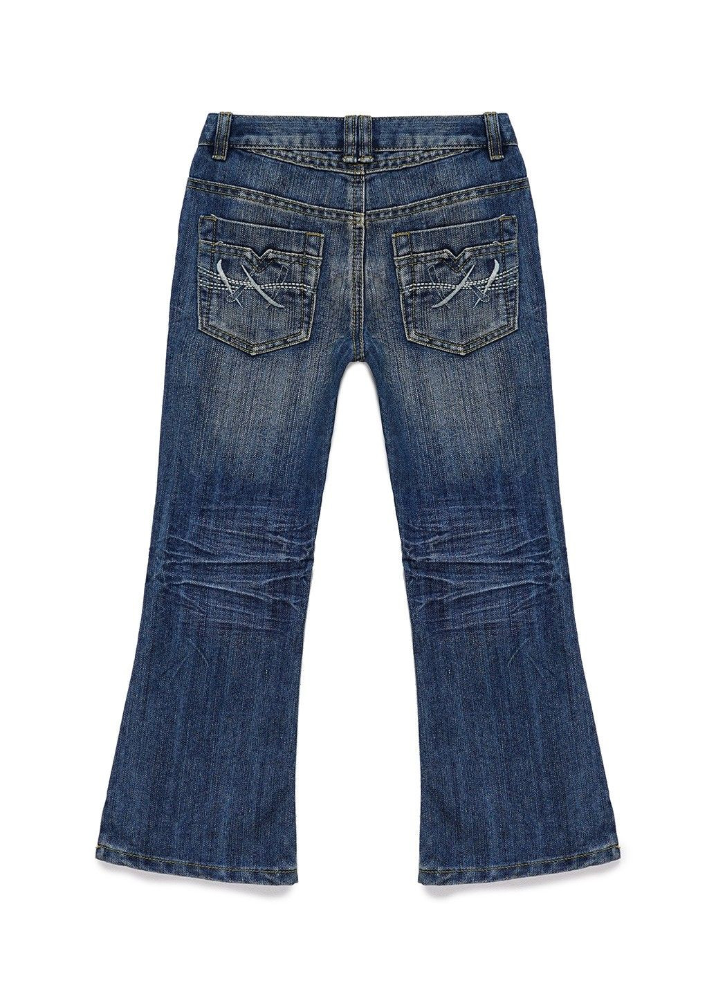 Темно-синие демисезонные клеш джинсы Ativo