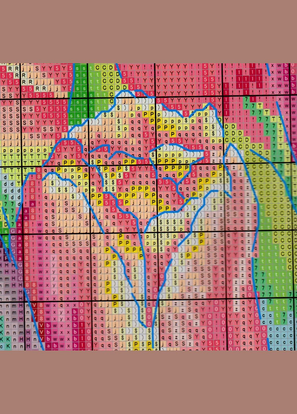 Набір для вишивання за нанесеною на канву схемою "Watercolor Tulip". AIDA 14CT printed 52*50 см Joy Sunday (313614334)