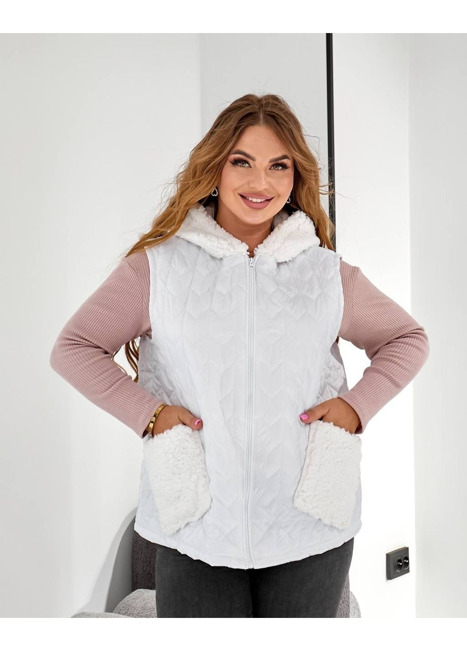Жилетка женская с карманами и капюшоном Тедди Style Point (350908096)
