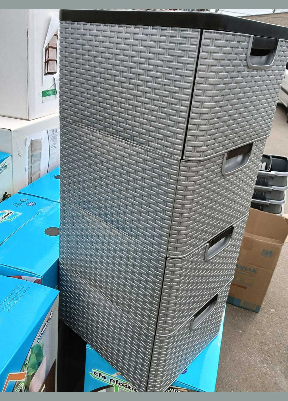 Комод пластиковый "BRILLIANT" 81х38х33 4 ящика Efe Plastics (345122437)