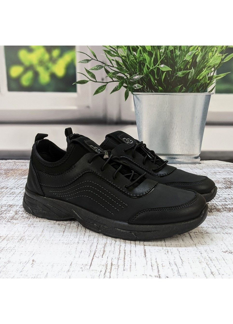 Чорні Осінні кросівки чоловічі Dago Style