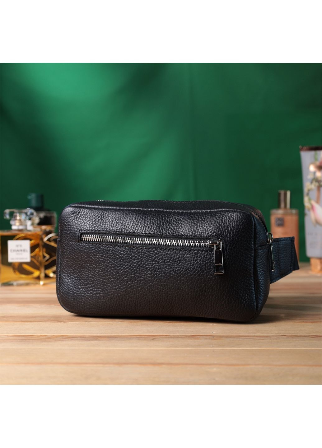 Чоловіча сумка-бананка із натуральної шкіри флотар 22х11,5х5,5 см Shvigel (315869933)