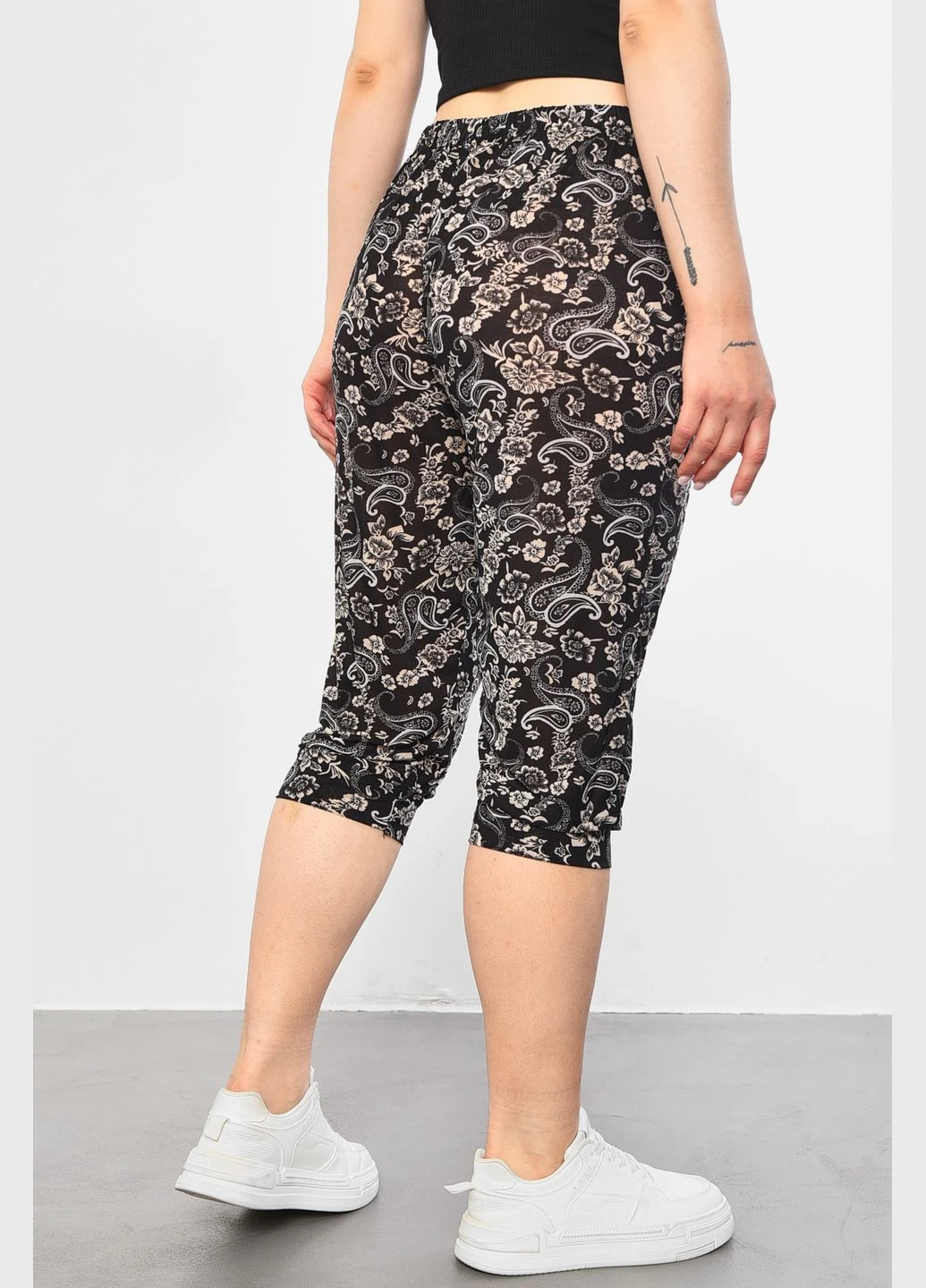 Бриджі жіночі чорного кольору Let's Shop (295638861)