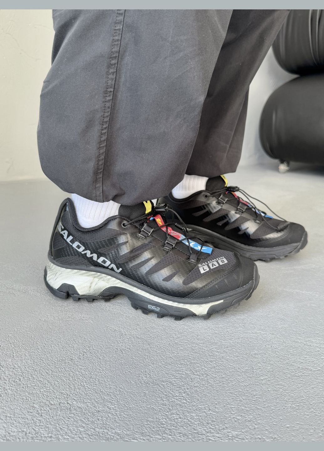 Черные демисезонные кроссовки мужские salomon xt-4 og 'black ebony' | саломон хт-4 черные No Brand