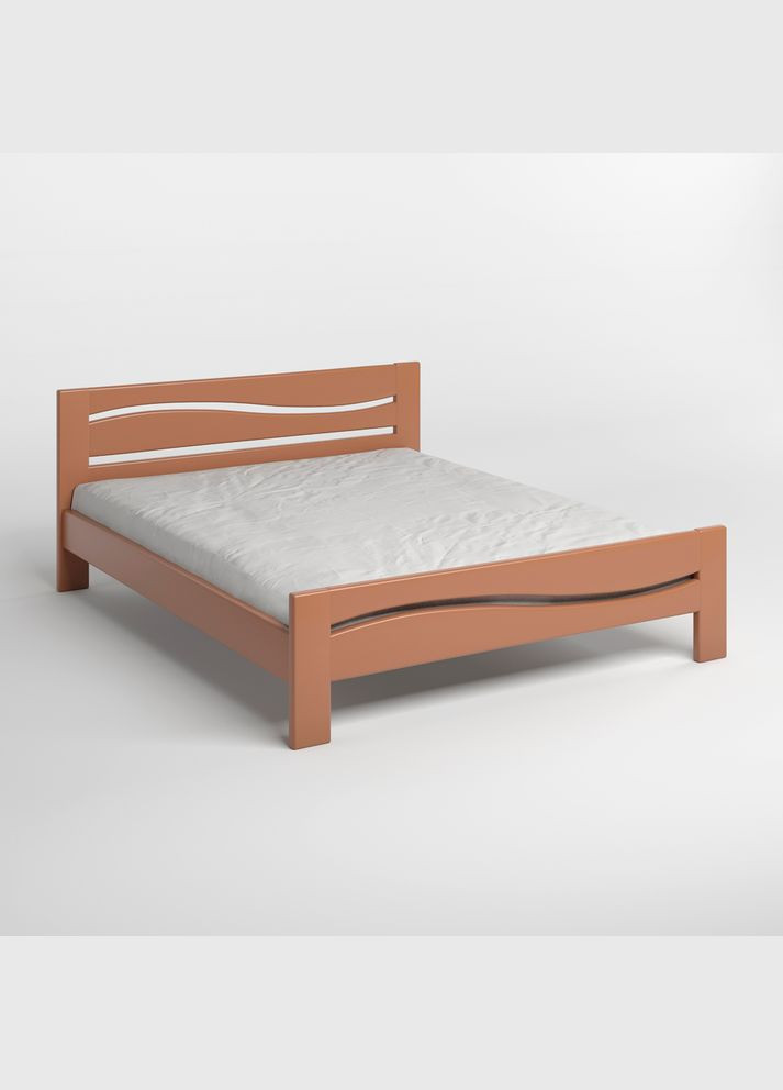 Двоспальне дерев'яне ліжко Неаполь (RAL8025) 140х190 см (MBG-3732) Mebigrand (368283001)